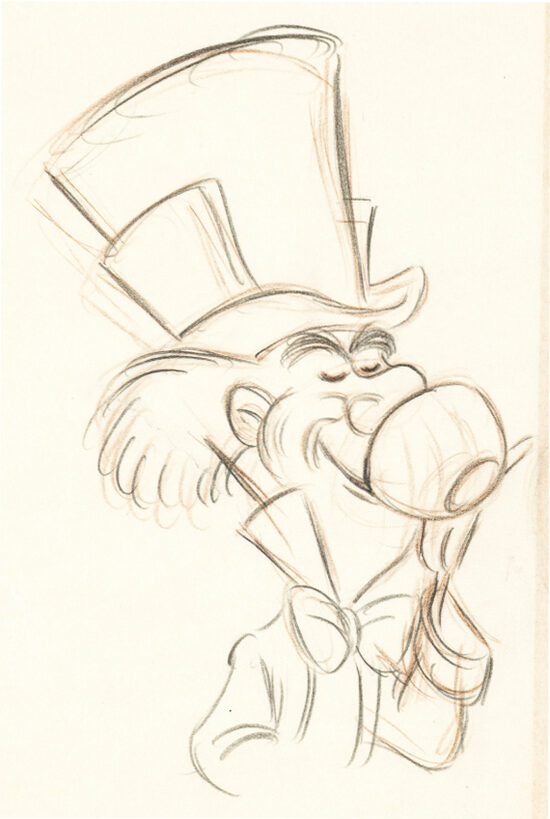 C-29785. Alice in Wonderland – Mad Hatter Animation Drawing (Walt Disney, 1951)