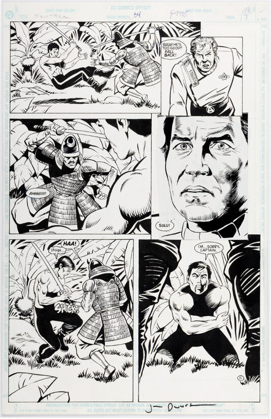 C-29789. Star Trek #34 – Página de historia original 11 (Jan Duursema y Pablo Marcos, DC Comics, 1992)