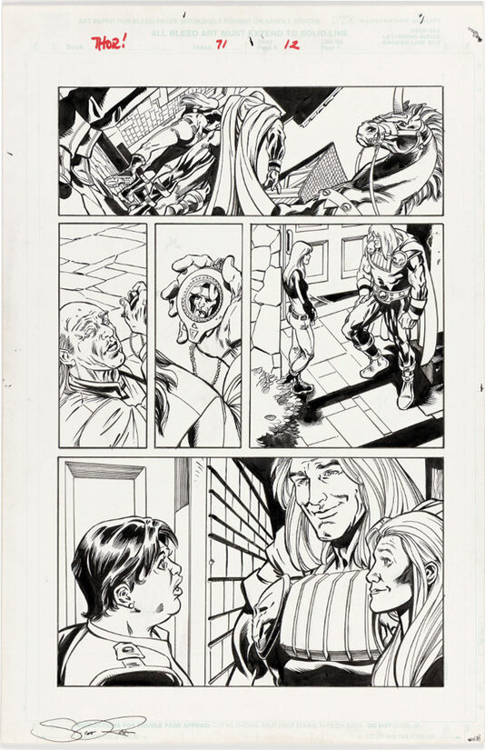 C-29791. Thor #71 – Página de historia original 11 (Scot Eaton y Scott Koblish, Marvel Comics, 2004)