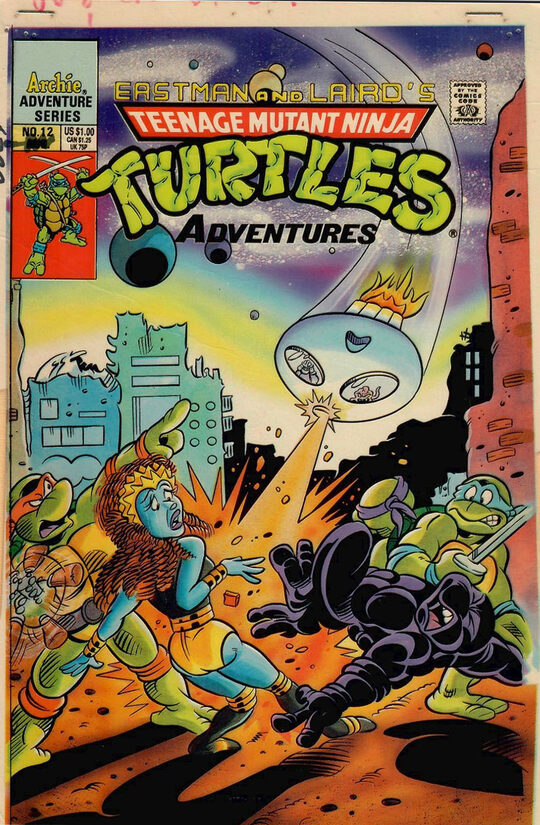 C-29820. Teenage Mutant Ninja Turtles Adventures #12 – Película de separación de color CMYK de producción (Archie, 1991)