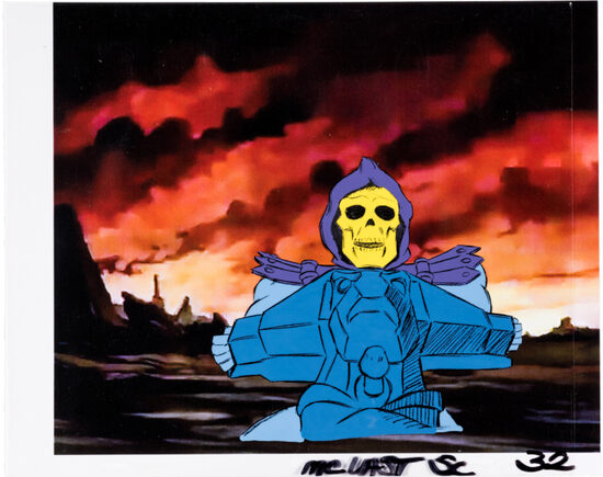 C-29824. He-Man and the Masters of the Universe – Cel de Producción de Skeletor en el comercial de Mattel (Filmation, c. 1982)