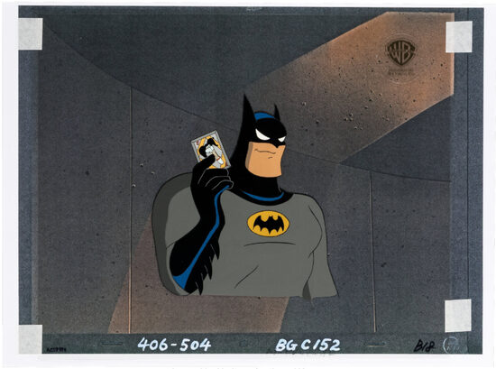 C-29834. Batman: The Animated Series – Cel de Producción de Batman en el episodio “The Last Laugh” (Warner Brothers, c. 1992–1995, minuto 20:21)