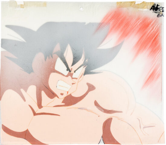 C-29838. Dragon Ball Z – Cel de Producción de Goku en el episodio “Goku vs. Vegeta” (Toei Animation, 1989, minuto 22:01)