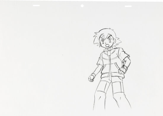 C-29840. Pokémon – Dibujo de Animación de Ash Ketchum en el episodio “Dancing with the Ducklett Trio!” (OLM, 2011, minuto 16:04)