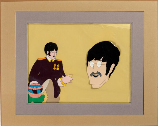 C-29841. The Beatles – Cels de Producción de Paul McCartney y John Lennon en la película Yellow Submarine (United Artists/King Features, 1968, minutos 57:23 y 1:02:10)