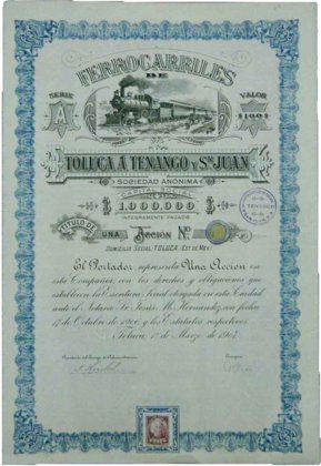 Accion Ferrocarriles Toluca A Tenango Y Sn Juan -Azul (Id: 115)