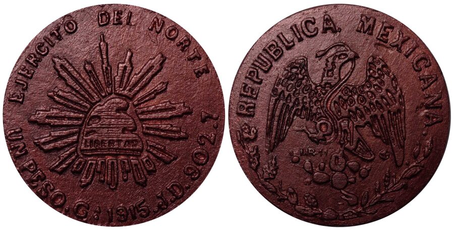 Medalla No 11: "1 Peso, Guadalajara, Jalisco GB 244"