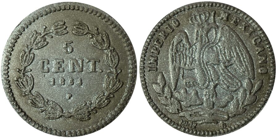 No. 12: “5 Centavos SLP 1864” Plata. KM-385.2