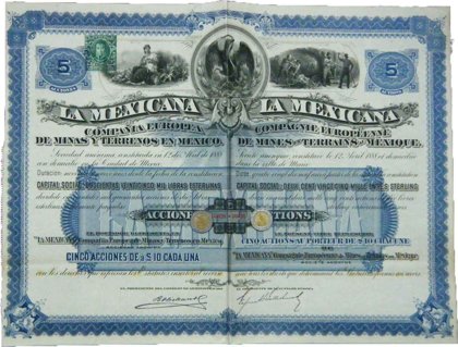 Accion A. Minera La Mexicana Compañía Europea De Minas (Id: 130)