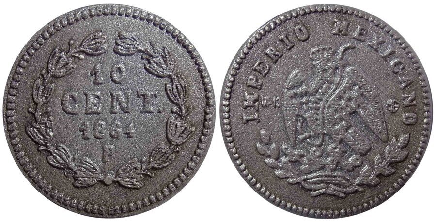 No. 13: “10 Centavos SLP 1864” Plata. KM-386.2