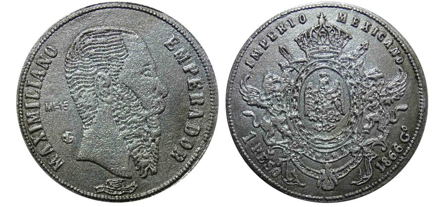 No. 15: “1 Peso Gto 1866” Plata. KM-388