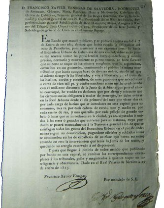 Rubrica Virey Francisco Xavier Venegas 1813 (Id: 1740)