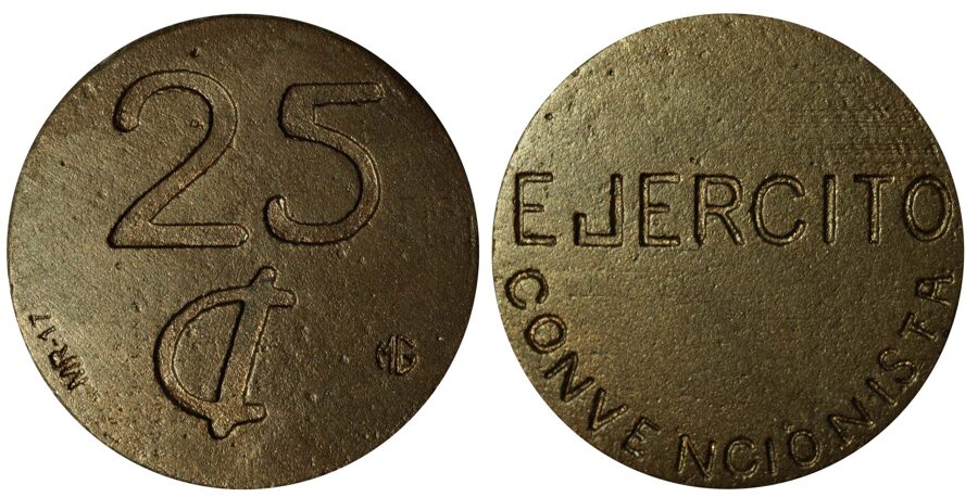 Medalla No 17: "25 Centavos, Aemcameca -Gobierno Convencionista, Edo. de Méx. GB 253"