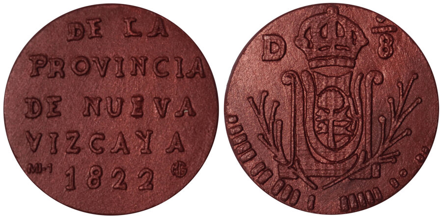 Medalla No 1: "1/8 de Real 1822 D"