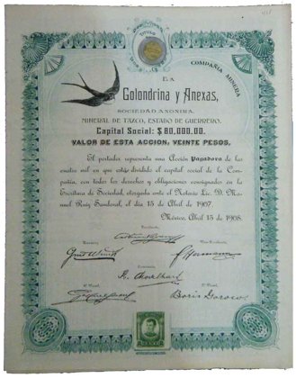 Accion A. Minera La Golondrina Y Anexas, Taxco (Id: 267)
