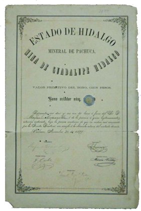 Bono Mina De Guadalupe Hidalgo (Id: 352)