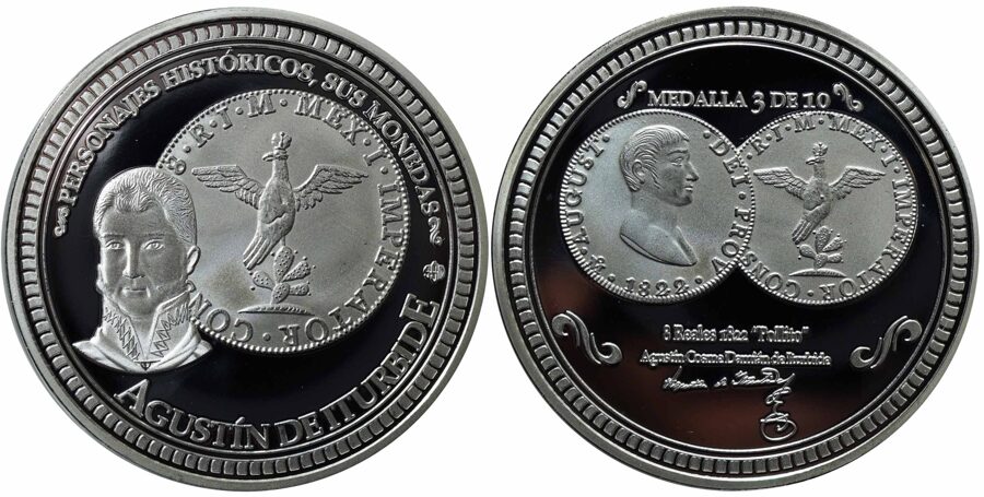 No. 3: “8 REALES 1822". Realizada en plata