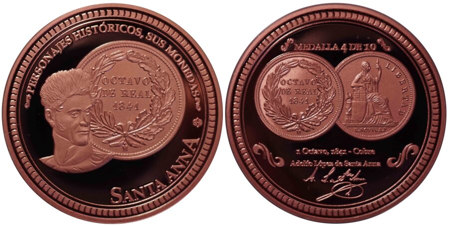 No. 4: “1/8 DE REAL 1841" Realizada en Plata