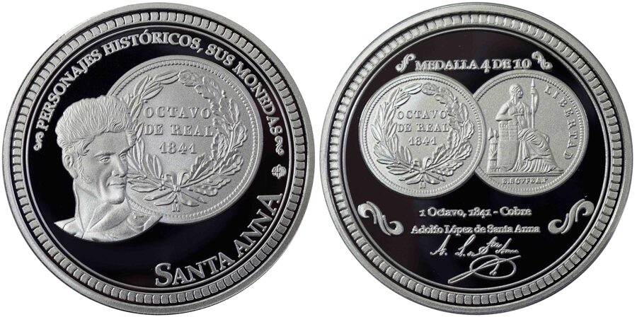No. 4: “1/8 DE REAL 1841" Realizada en Plata