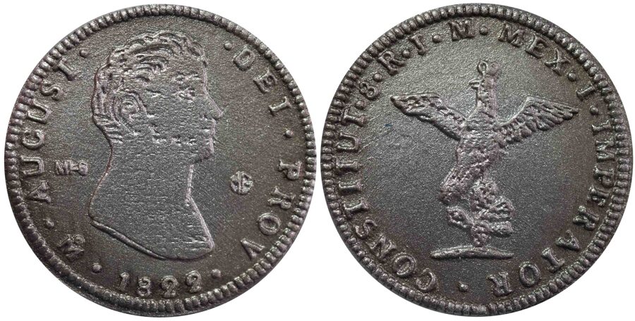 No 6. “8 Reales 1822 JM” Plata. KM-304