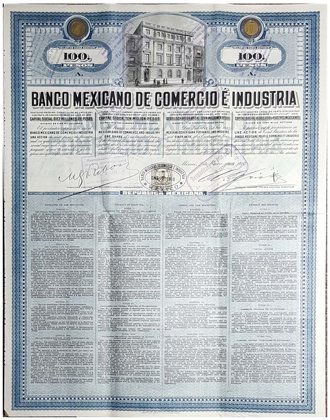 Acción Banco Mexicano De Comercio E Industria 100 Pesos, Azul (Id: 7154)