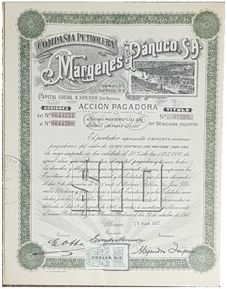 Acción Compañía Petrolera Margenes Pánuco, Oliva (Id: 7683)