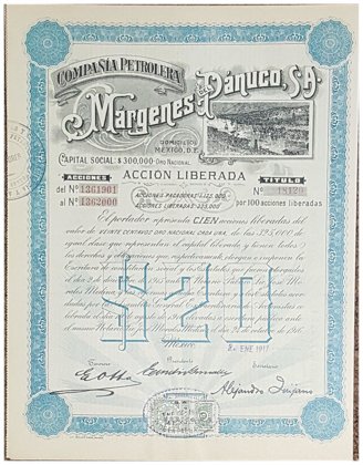 Acción Compañía Petrolera Margenes Pánuco (Id: 7686)