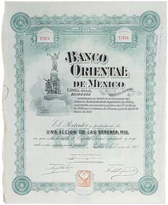 Acción Banco Oriental De México (Id: 7709)