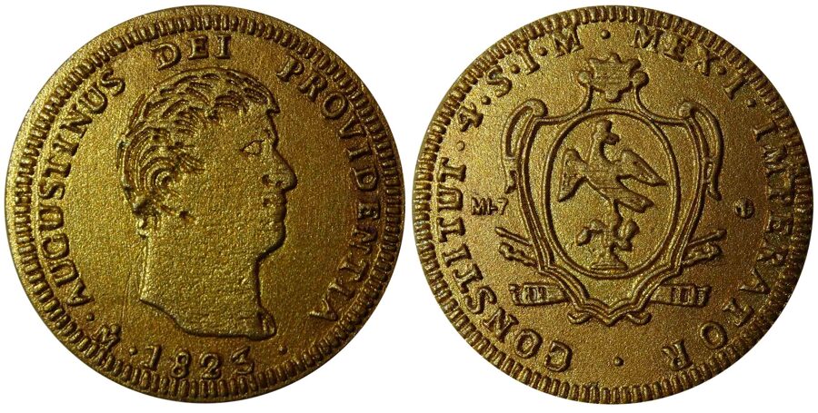 No. 7: “4 Escudos 1822 JM” Oro. KM-312