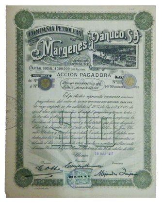 Accion A. Petrolera Margenes Del Panuco -Color Verde (Id: 842)