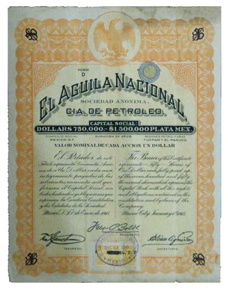 Accion A. Petrolera El Aguila Nacional (Id: 900)